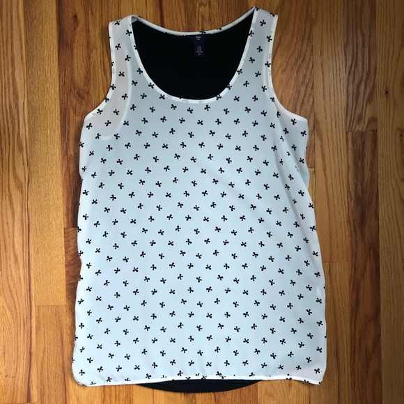 Gap Mixed Media Bow Print Tank - Picture 1 of 7